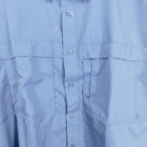 Tiger Hill Shirt Mens Large Fishing Short Sleeves Gray Vented Mesh Performance - Picture 2 of 6